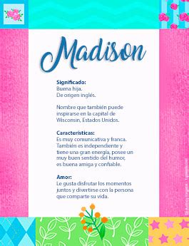 madison nombre de niña|Significado del nombre Madison – Significado de Nombres